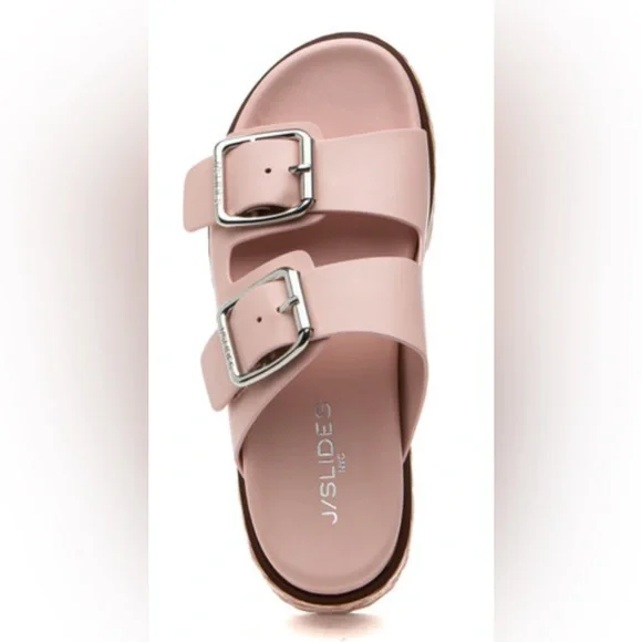 NWT J/SLIDES BONNIE Light Pink Leather Sandal New with box 8.5 - Picture 14 of 14